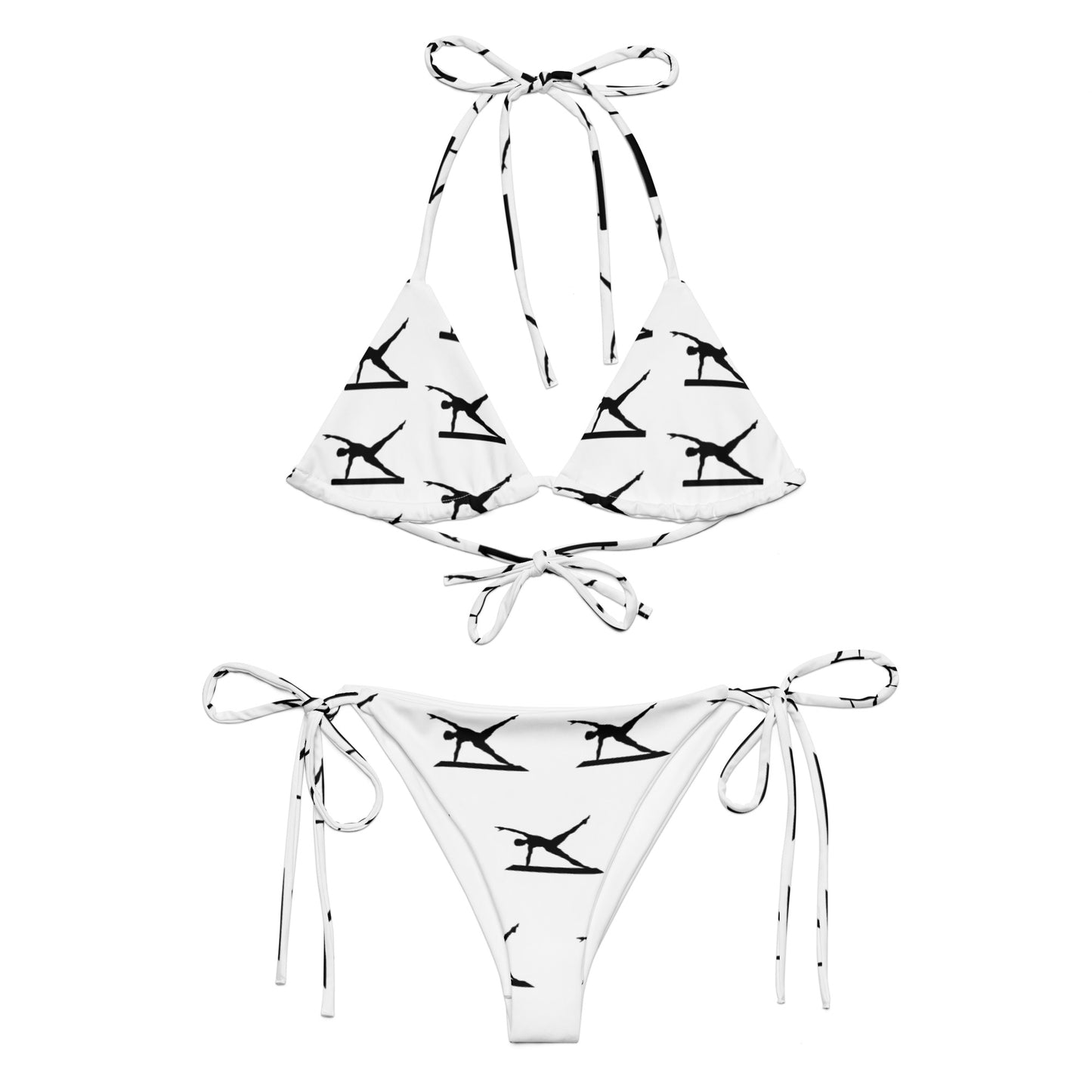 YLYD all-over print recycled string bikini